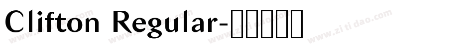 Clifton Regular字体转换